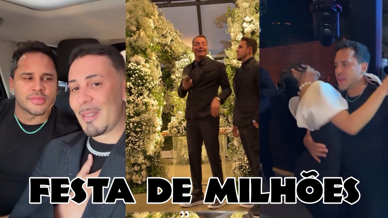 LUCAS GUIMARÃES❤️ SURPREENDE A TODOS🔥AO CHEGAR JUNTOS💞COM CARLINHOS MAIA🌻NA FESTA DE CASAMENTO💍