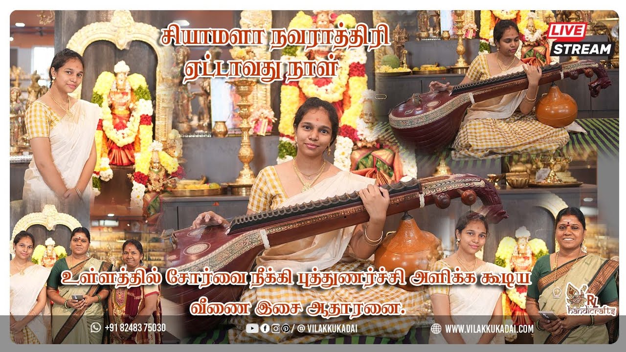 உள்ளத்தில் சோர்வை நீக்கி புத்துணர்ச்சி அளிக்க கூடிய வீணை இசை ஆதாரனை.| RLHandicrafts