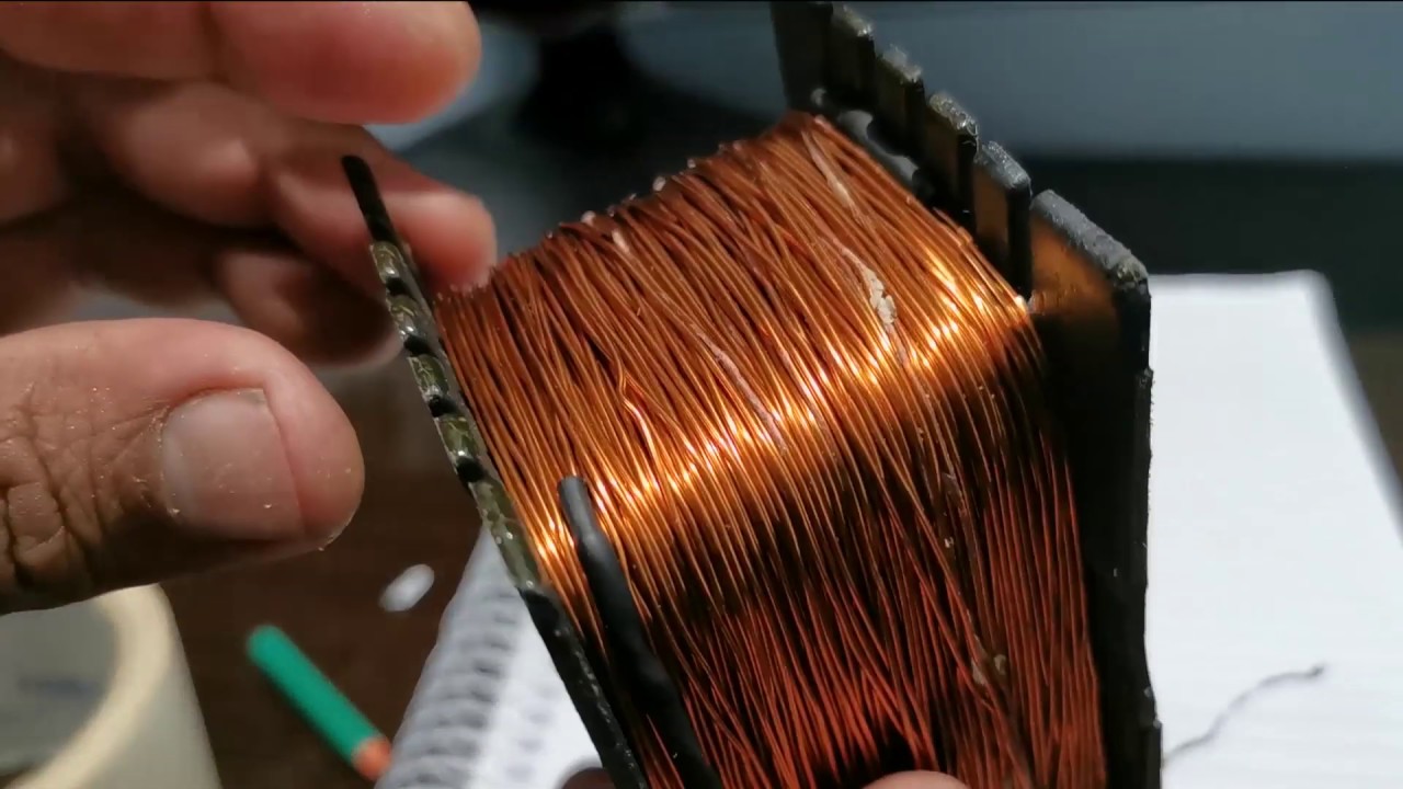 Enrolando o transformador - Amplificador de áudio