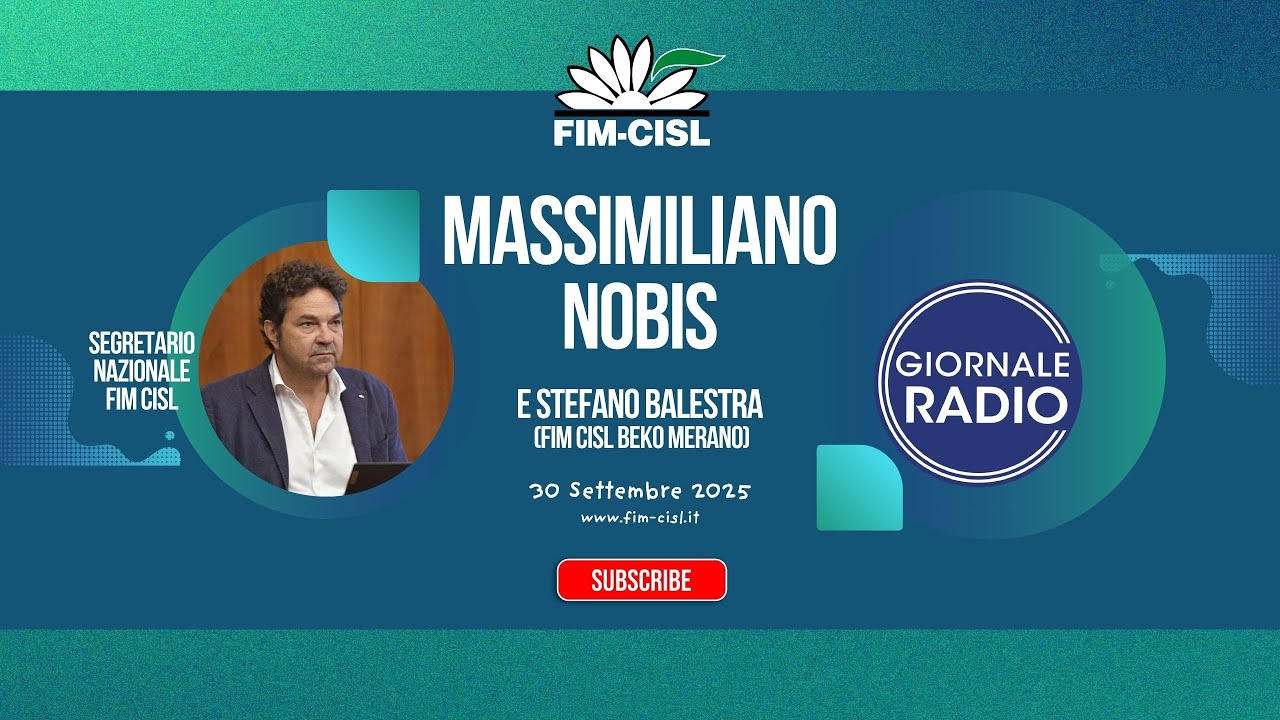 Massimiliano Nobis intervistato a Giornale Radio - PUNTATA DEL 30 SETTEMBRE 2025