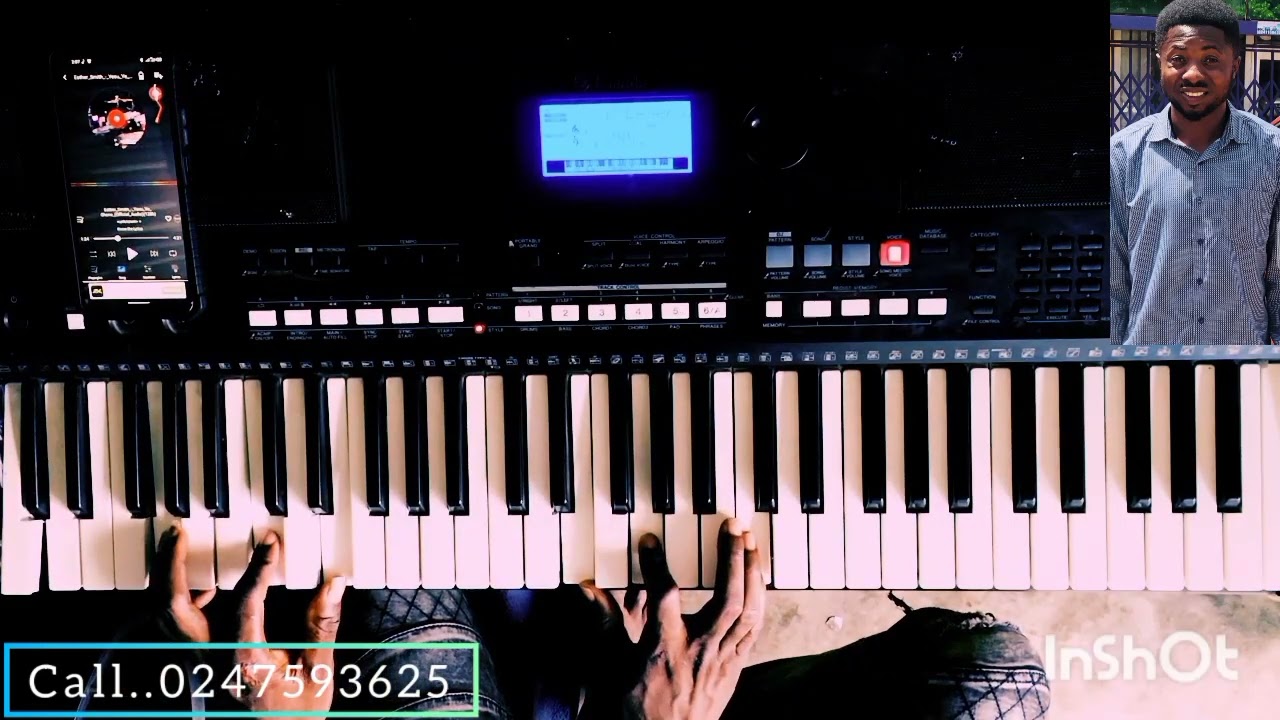 How to play awurade yesu y3 ohene,,,by Esther Smith..E flat