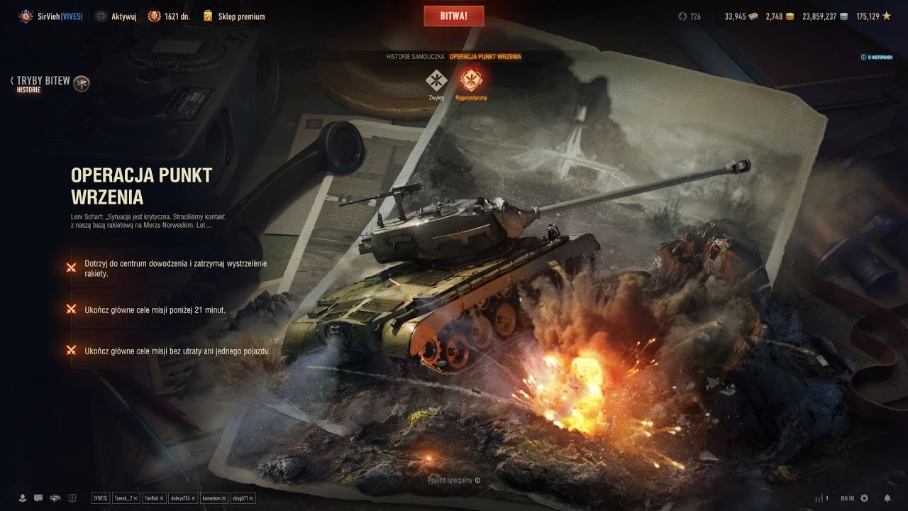 World Of Tanks 2.0 - Operacja Punkt Wrzenia - Poziom Rygorystyczny