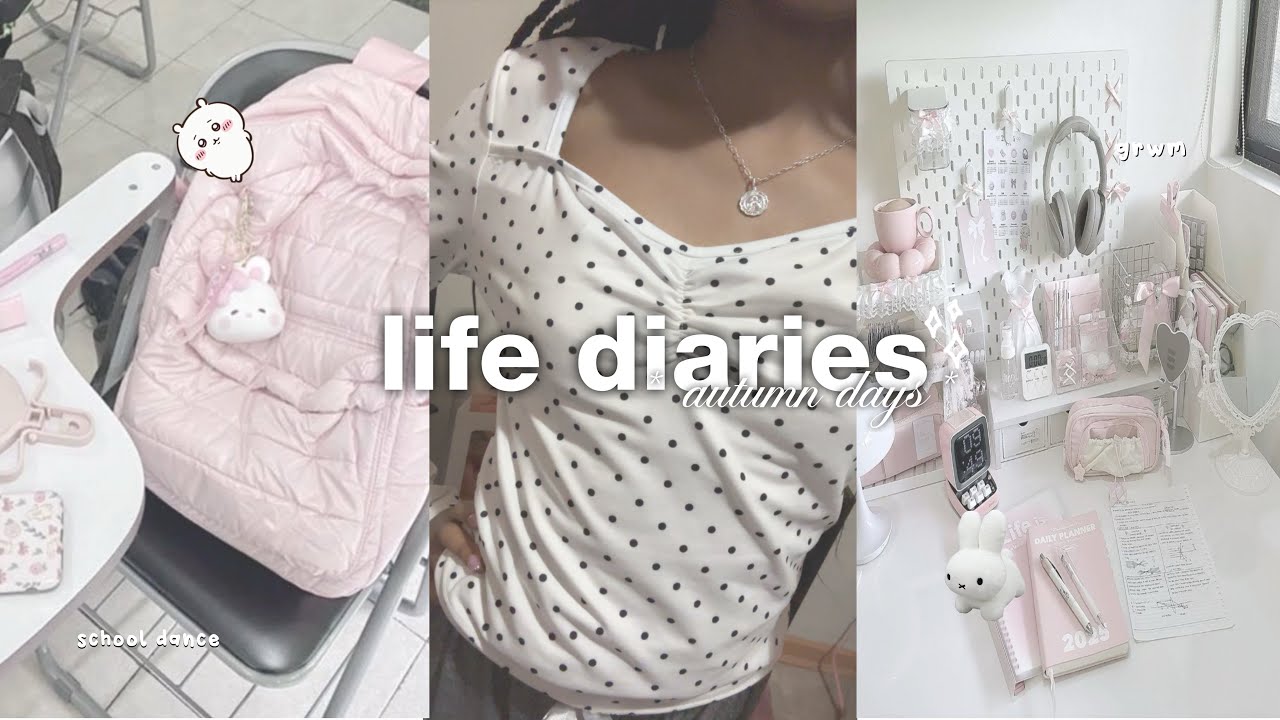 School girl diaries 🎀🐰 : night, morning and afterschool routine ! 🎧￼