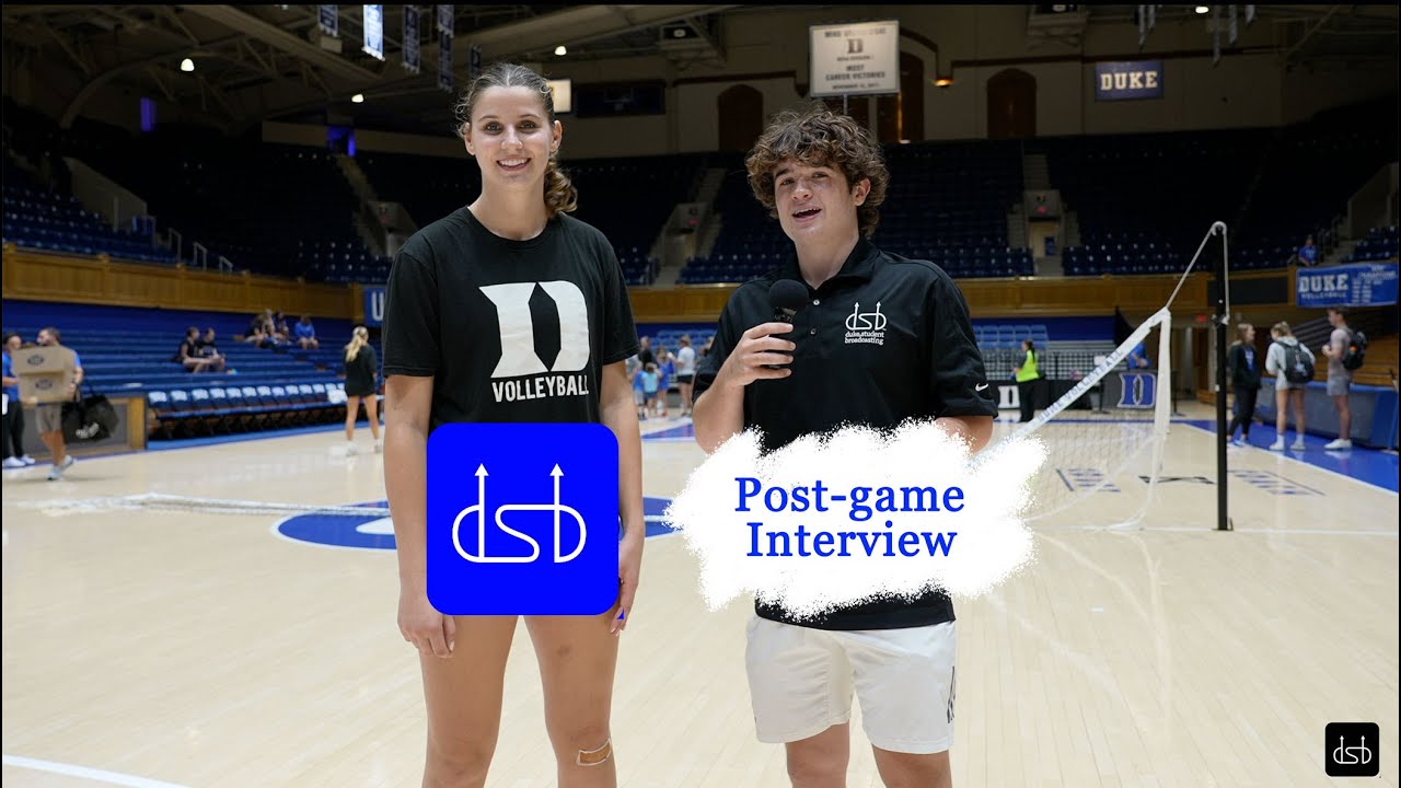 Duke Volleyball Post-Game Interview - Lizzie Fleming - Duke Student Broadcasting