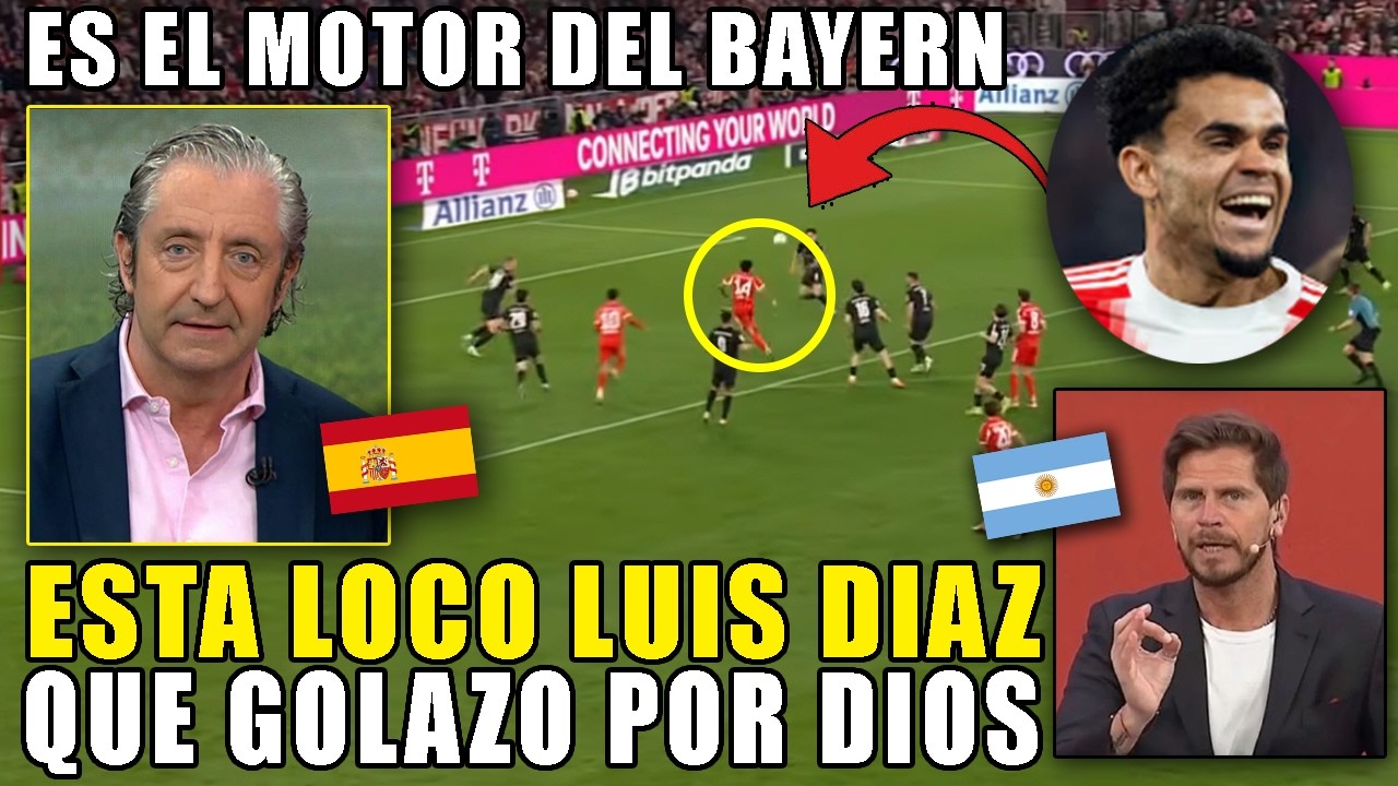 ASI REACCIONA PRENSA MUNDIAL a GOL &Eacute;PICO de LUIS D&Iacute;AZ HOY con el BAYERN M&Uacute;NICH | BUNDESLIGA