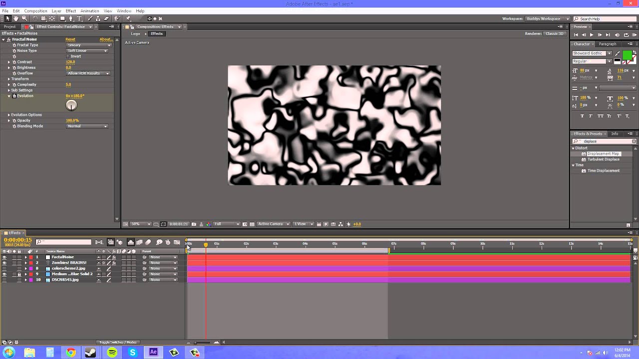 After Effects CS6 Tutorial - 154 - Displacement Map