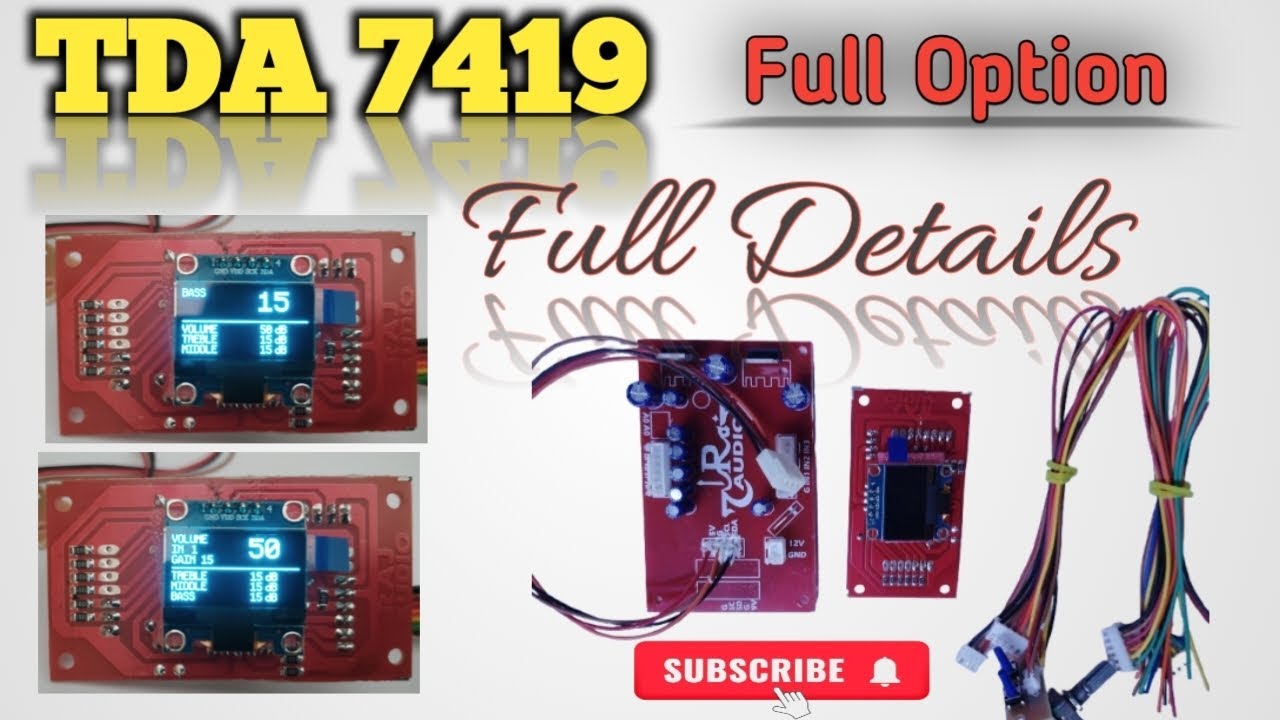 TDA 7419 Full Details and Menu Option Explanation 