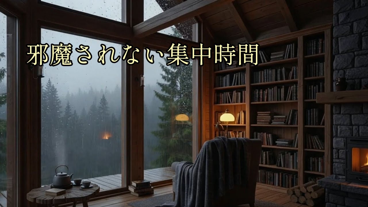 【集中用】思考を邪魔しない雨音 #集中サウンド #雨音#rainsound