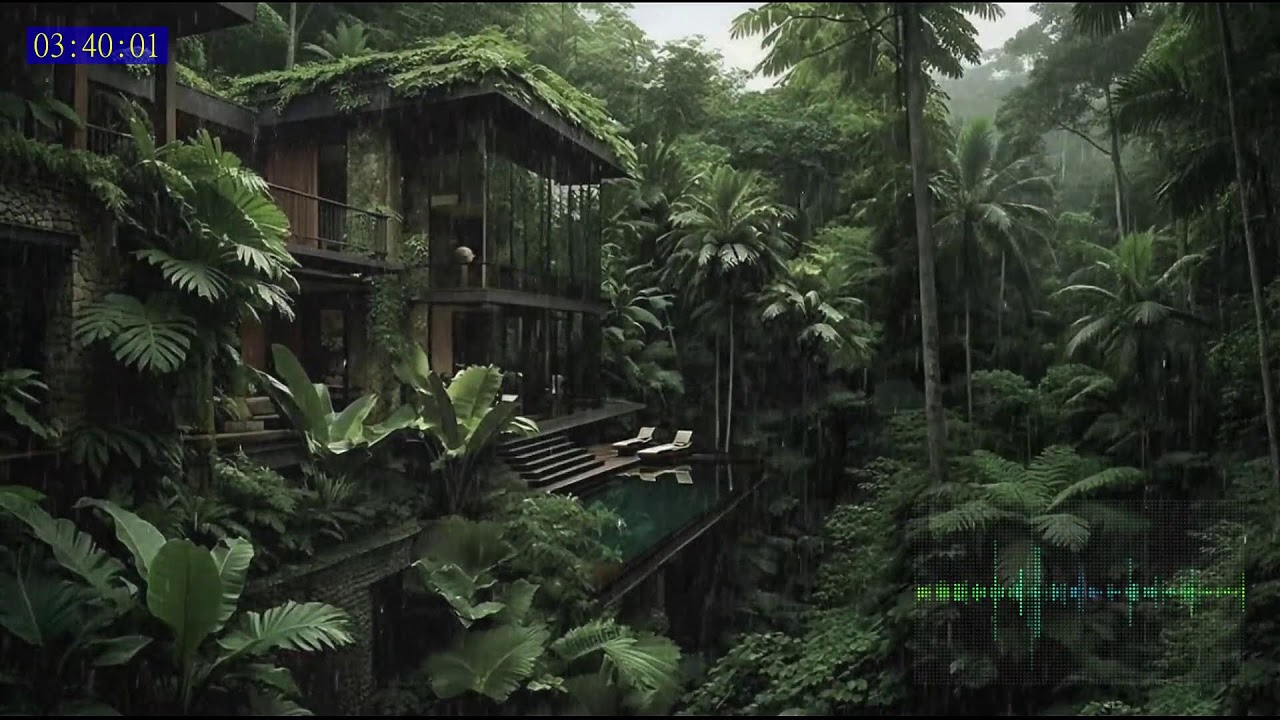 Soothing Rain Sound Loop with Gentle Thunder for Rest