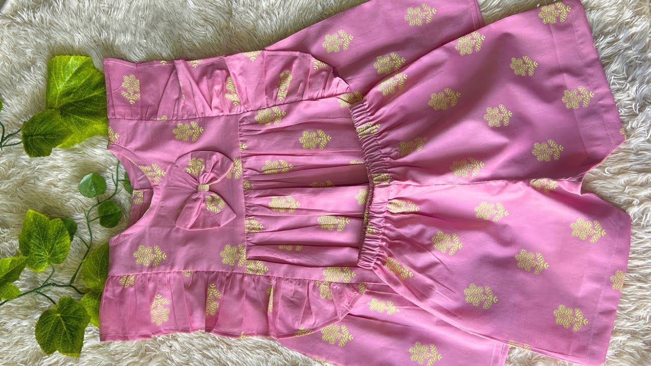 New Brand Style Ruffle Baby frock With Shorts Cutting And Stitching Tutorial