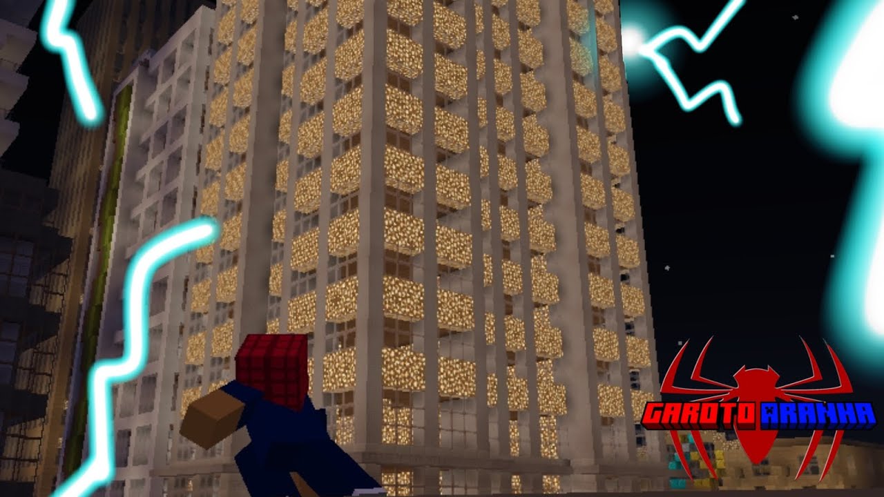 MINECRAFT/CRAFTING AND BUILDING: GAROTO-ARANHA #08: UMA NOITE ELETRIZANTE!!!