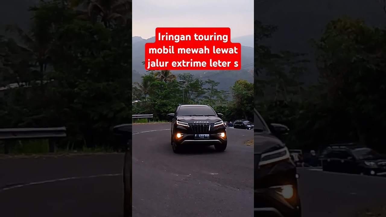 iringan touring mobil mewah lewat jalur extrime leter s #shorts #iringanmobilmewah #touringmobil