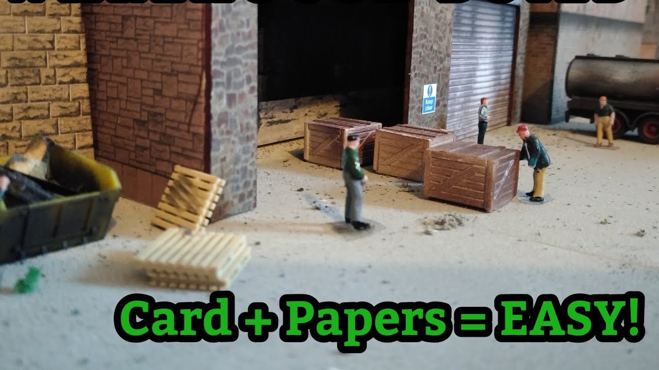 Building a scene: Low Relief Warehouse | OO Gauge | Card built buildings and scenery | How to!