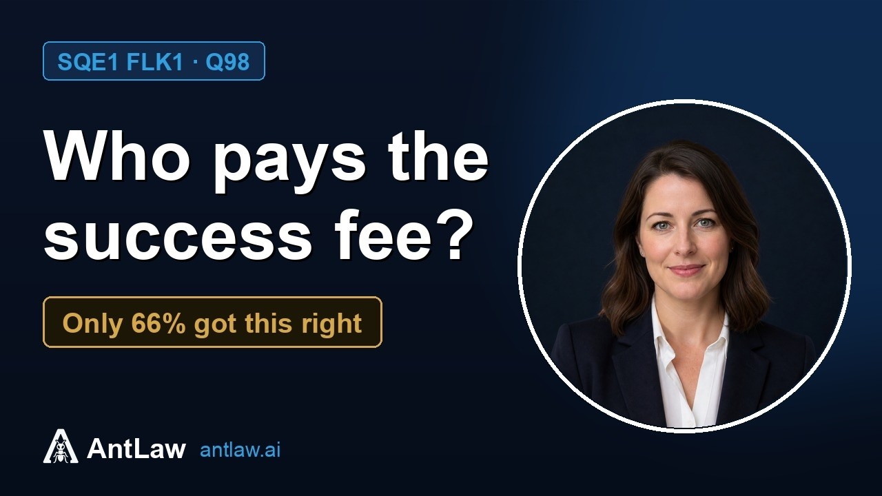 SQE1 FLK1 Q98: costs: are CFA success fees and ATE premiums recoverable?