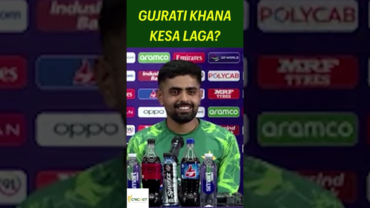 Babar Azam praises Gujrati food #cwc23 #indvspak  #shorts
