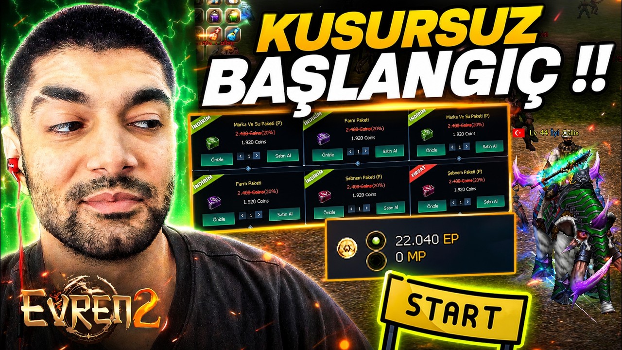 25.000 EP İLE YENİ SERVERE BAŞLADIM 🤩 BU KALABALIK NE B&Ouml;YLE ? / EVREN2 #metin2 #metin2pvp