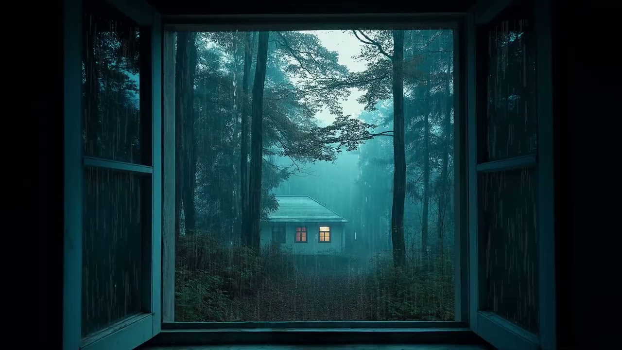 💖 Rain Outside the Window | Cozy Room Rain ASMR | 3 Hours Relaxing Sleep Calm Mind Healing Focus