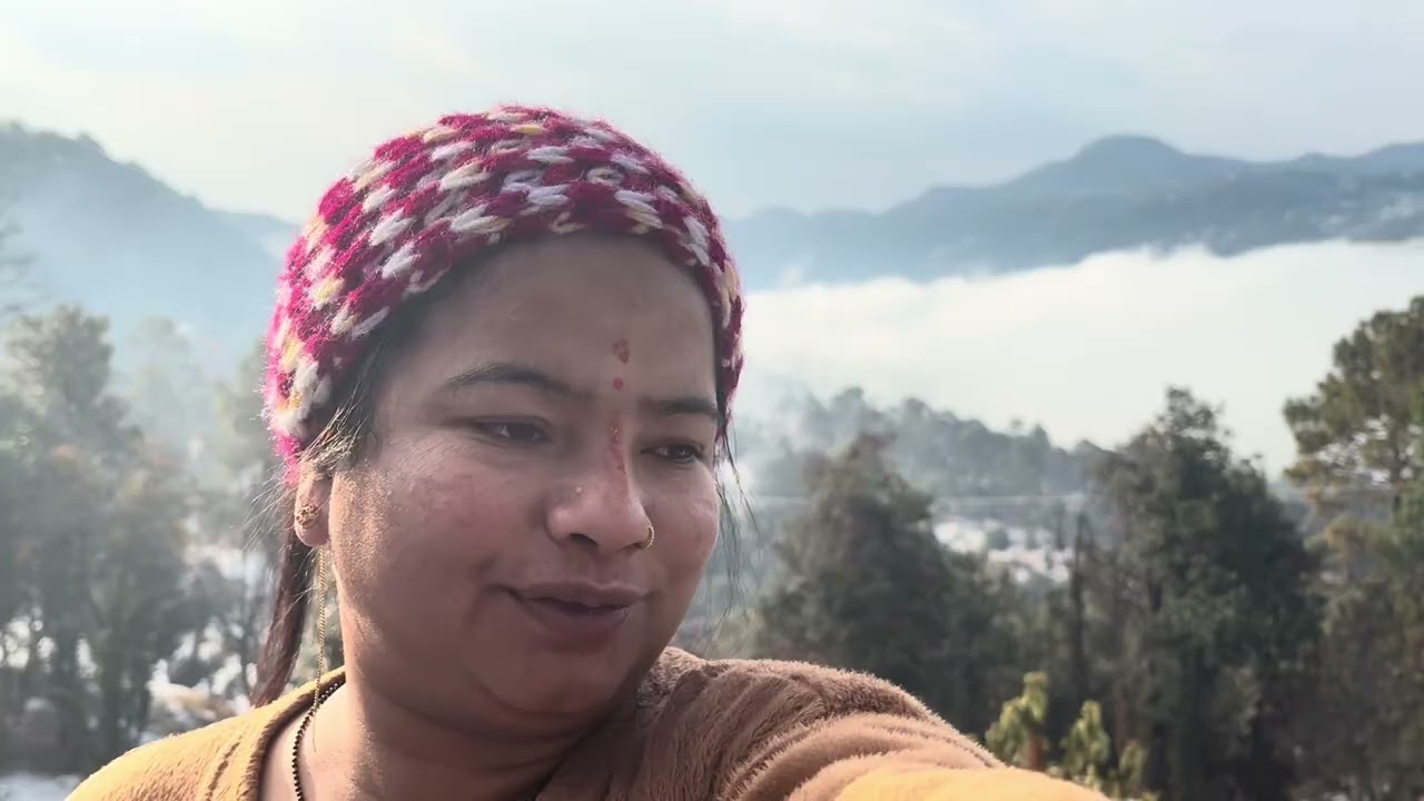 बर्फबारी से बहुत सुंदर नजारा सुबह सुबह का मौसम 🌨️👏🙏 😋✌️ #mychannel #minivlog #like 