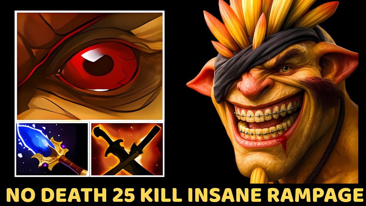 Bristleback No Death 25 Kill Insane Rampage 7.39 Dota 2