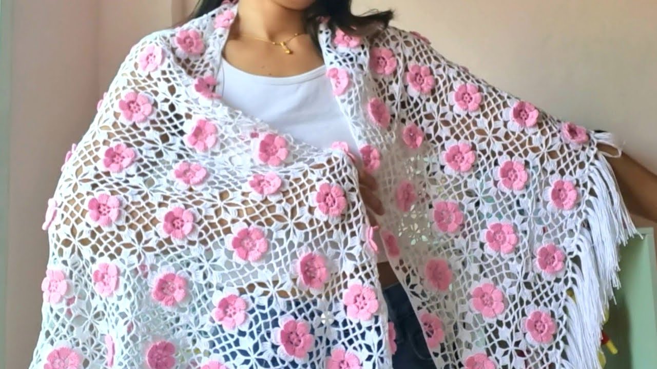 သုံးထောင့်ခြုံပု၀ါထိုးနည်း (5)🌸🌸