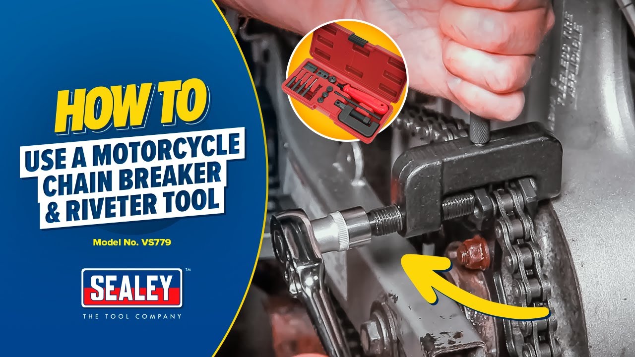 How to Break & Rivet a Motorcycle Chain | VS779 Chain Breaker & Riveter Tool Tutorial