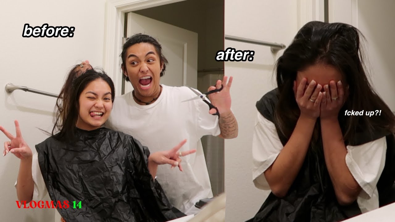 VLOGMAS 14🎄: BOYFRIEND CUTS MY HAIR 💇🏻‍♀️😳 OMFG!!!!!!!!!!