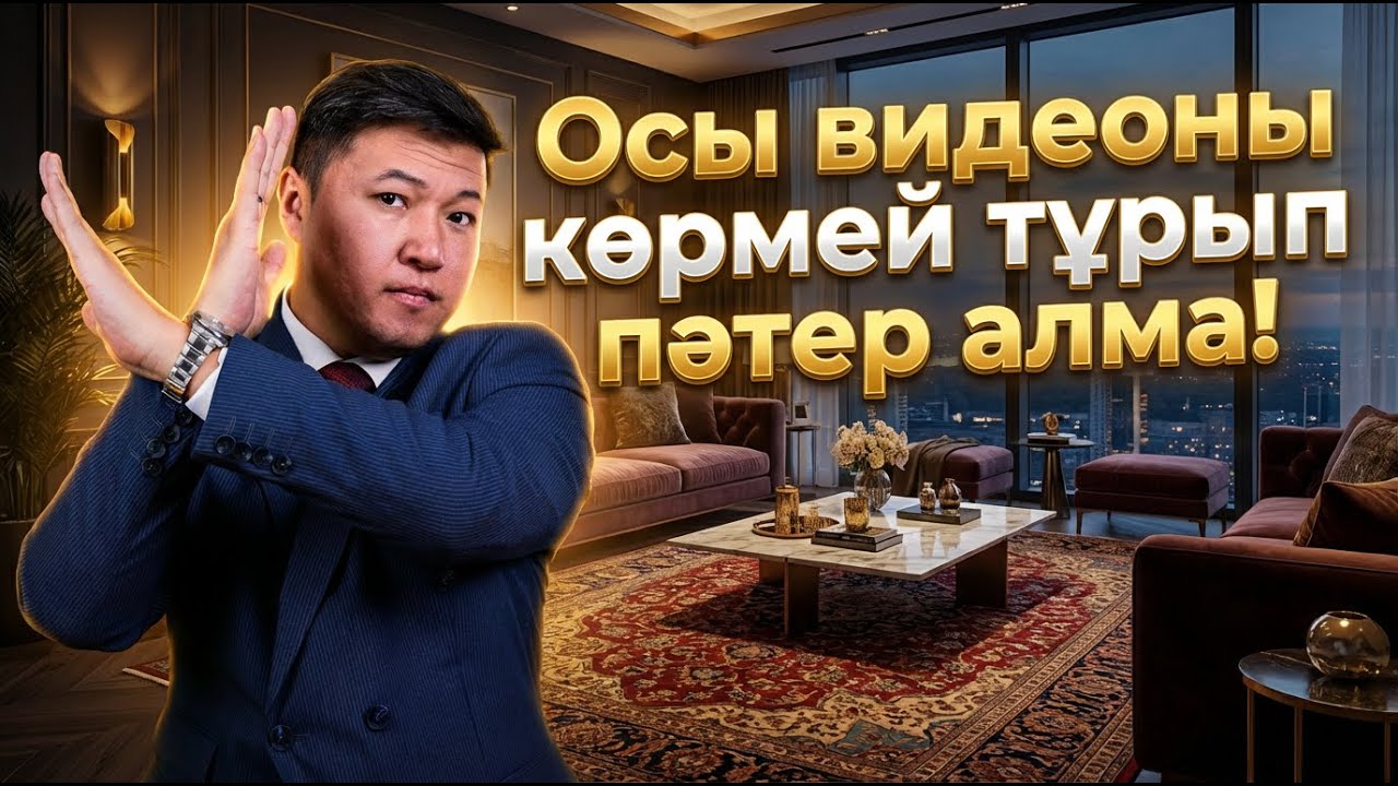 Осы видеоны көрмей тұрып пәтер алма