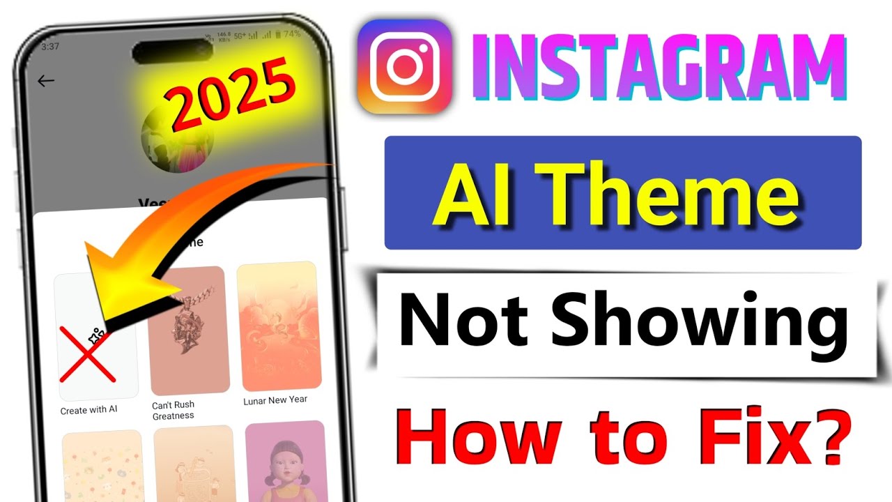 Create with ai theme option not showing on instagram | Instagram Ai theme option not showing problem