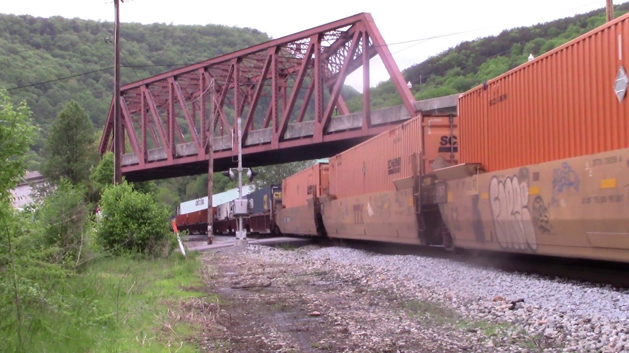 CSX Q138 Stack Train from 59th Street Yard Chicago IL to PennMary Yard Baltimore MD at Cumberland MD