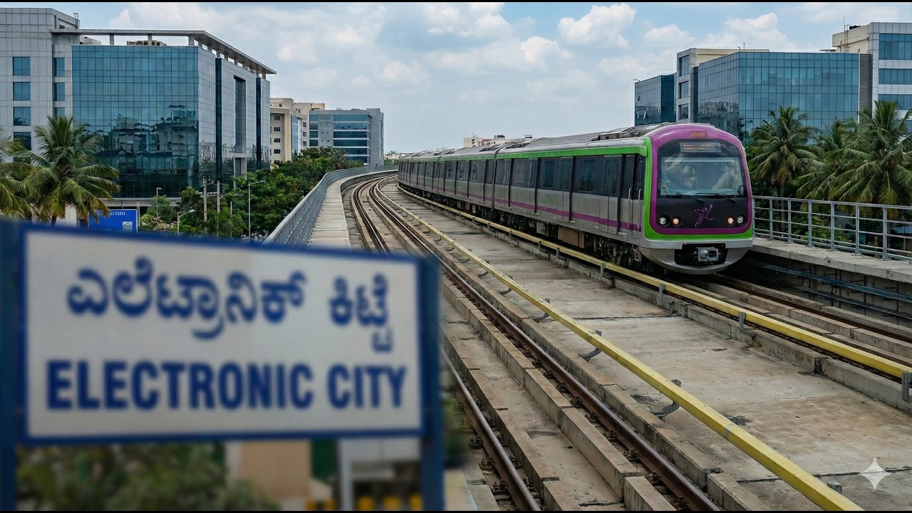 Yellow Line Electronic City | ಇಲೆಕ್ಟ್ರಾನಿಕ್ ಸಿಟಿ ಮೆಟ್ರೋ ಸ್ಟೇಷನ್ 2026 ಲೈವ್ | #NammaMetro #YellowLine