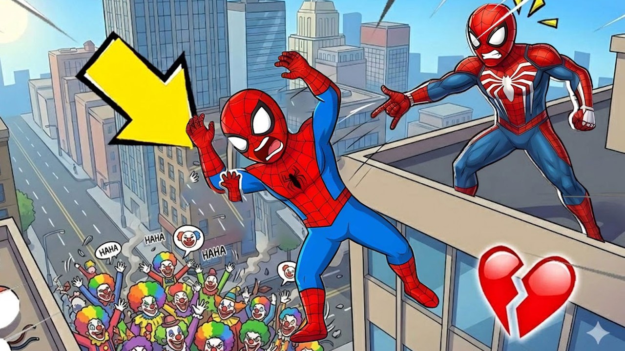 PALHAÇOS CAPTURARAM O BEBÊ ARANHA E HOMEM ARANHA ROUBOU O MCQUEEN PARA SALVAR ELE NO GTA 5! 🚗🔥😱