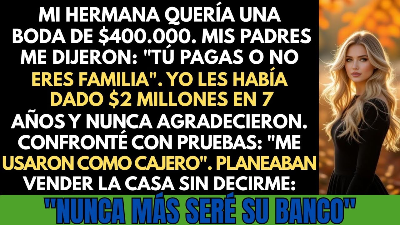 La boda de mi hermana costó $400.000… y casi me cuesta a mi familia