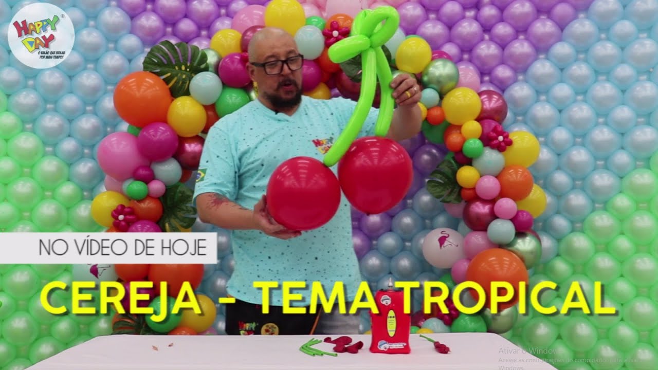 Cereja de Balão - Tema Tropical