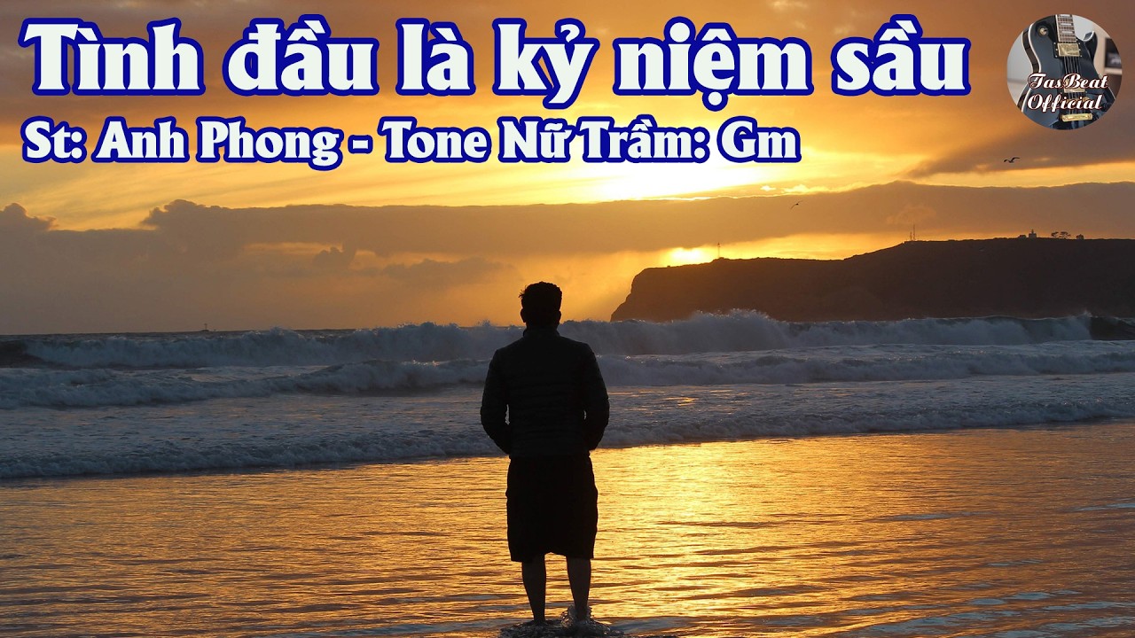 Karaoke Tình Đầu Là Kỷ Niệm Sầu Tone Nữ Trầm | TAS BEAT