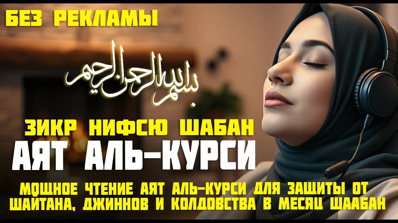 Мощное чтение Аят Аль-Курси в месяц Шаабан для защиты от джиннов, шайтана и магии