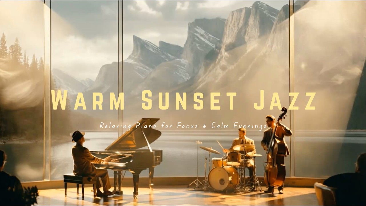 Golden Hour Mountain Jazz | Relaxing Piano Trio for Calm Evenings