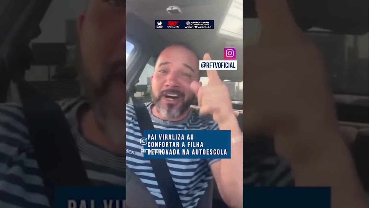 Pai viraliza ao confortar a filha reprovada na autoescola