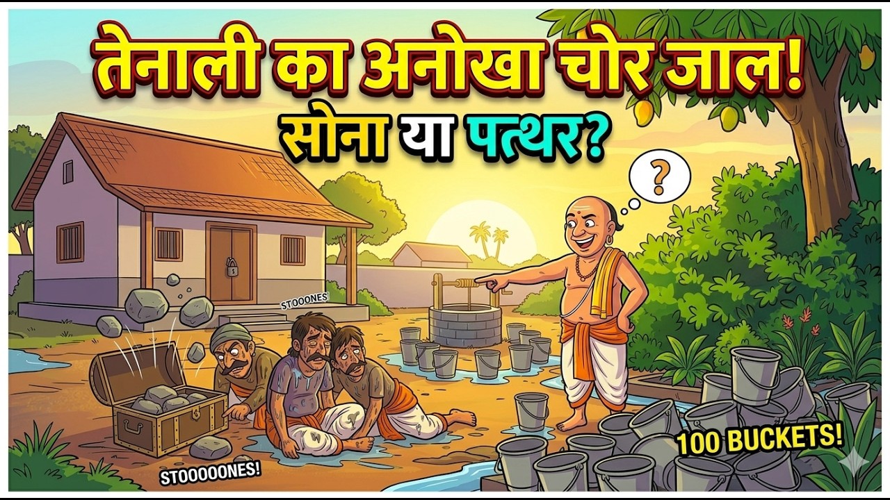 तेनाली रामा ने चोरों से कैसे कराई मुफ्त में मजदूरी? 😂 | Tenali Rama and the Thieves Story