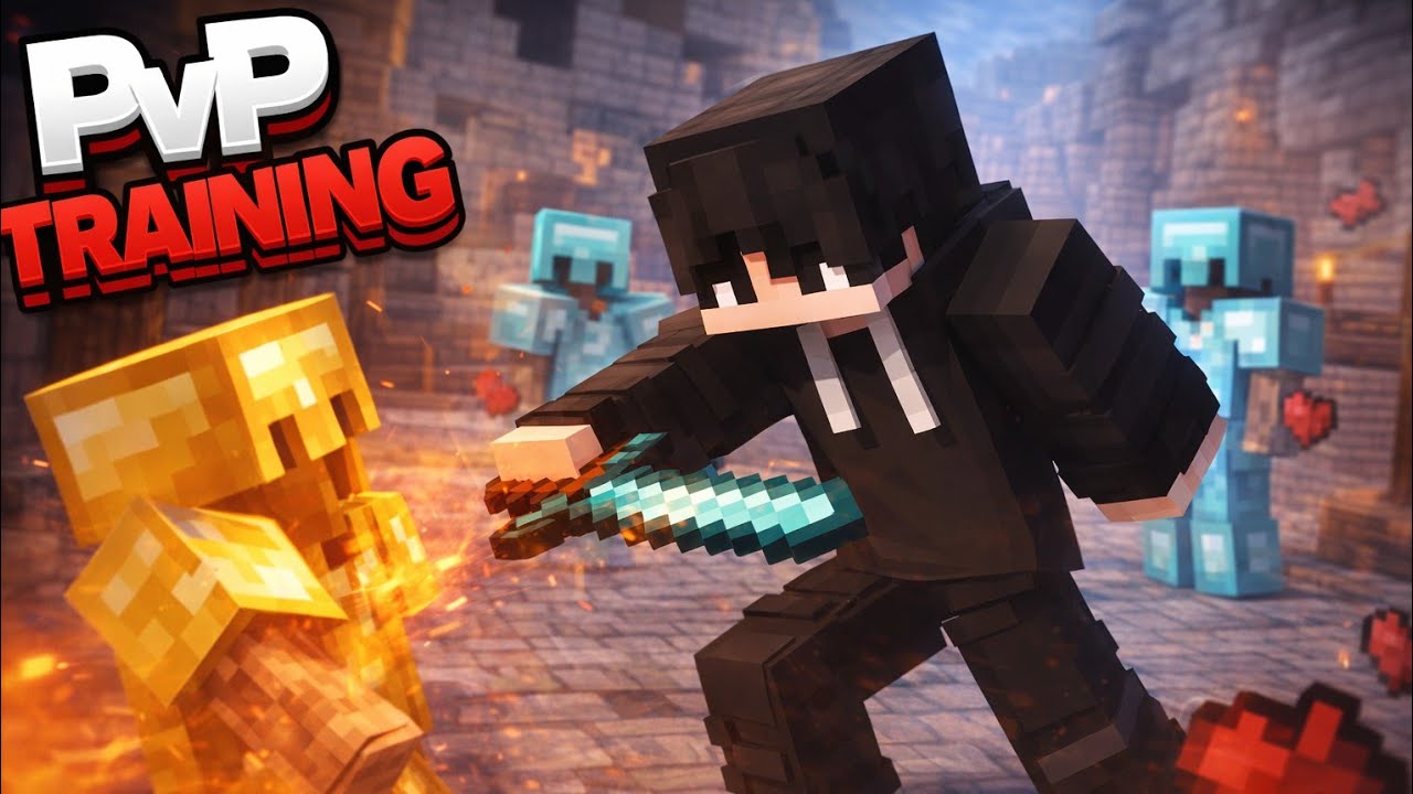 training Minecraft PvP To become better!