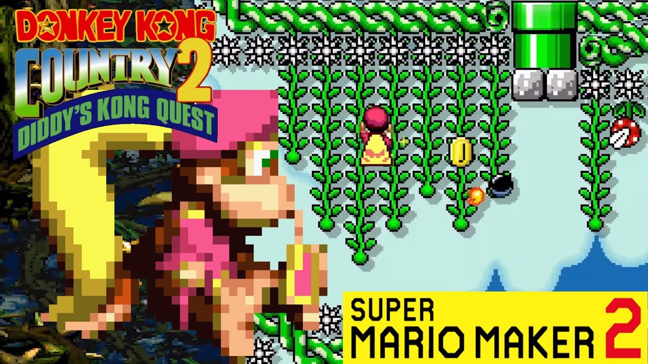 Super Mario Maker 2: Donkey Kong Country 2: Bramble Scramble Showcase