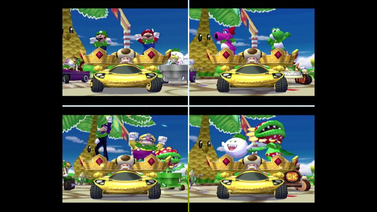 Mario Kart Double Dash All Characters Winning Award Ceremony Animations