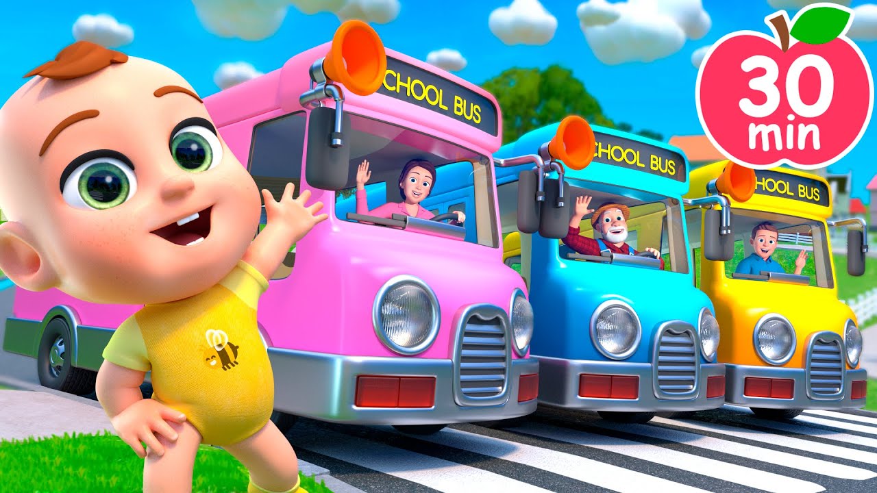 Wheels on the Bus (Parents Version) | Newborn Baby Songs & Nursery Rhymes