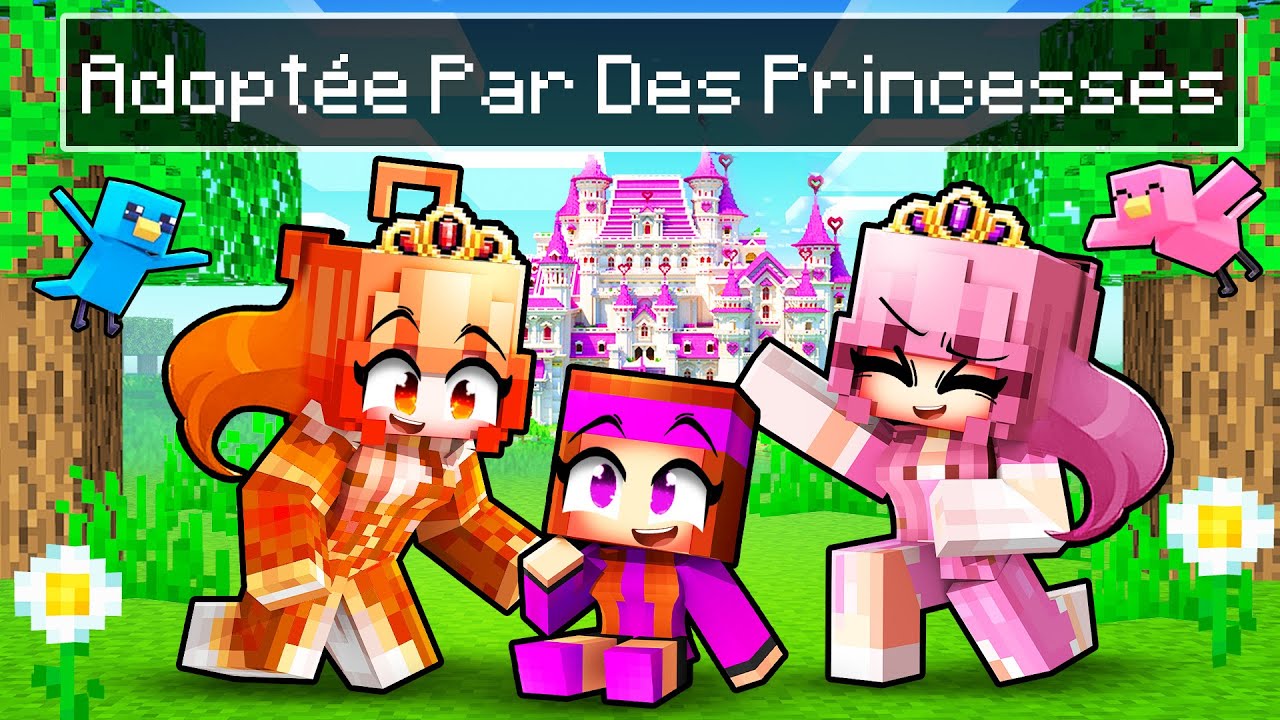 Adoptée par une Famille de Princesses sur Minecraft !
