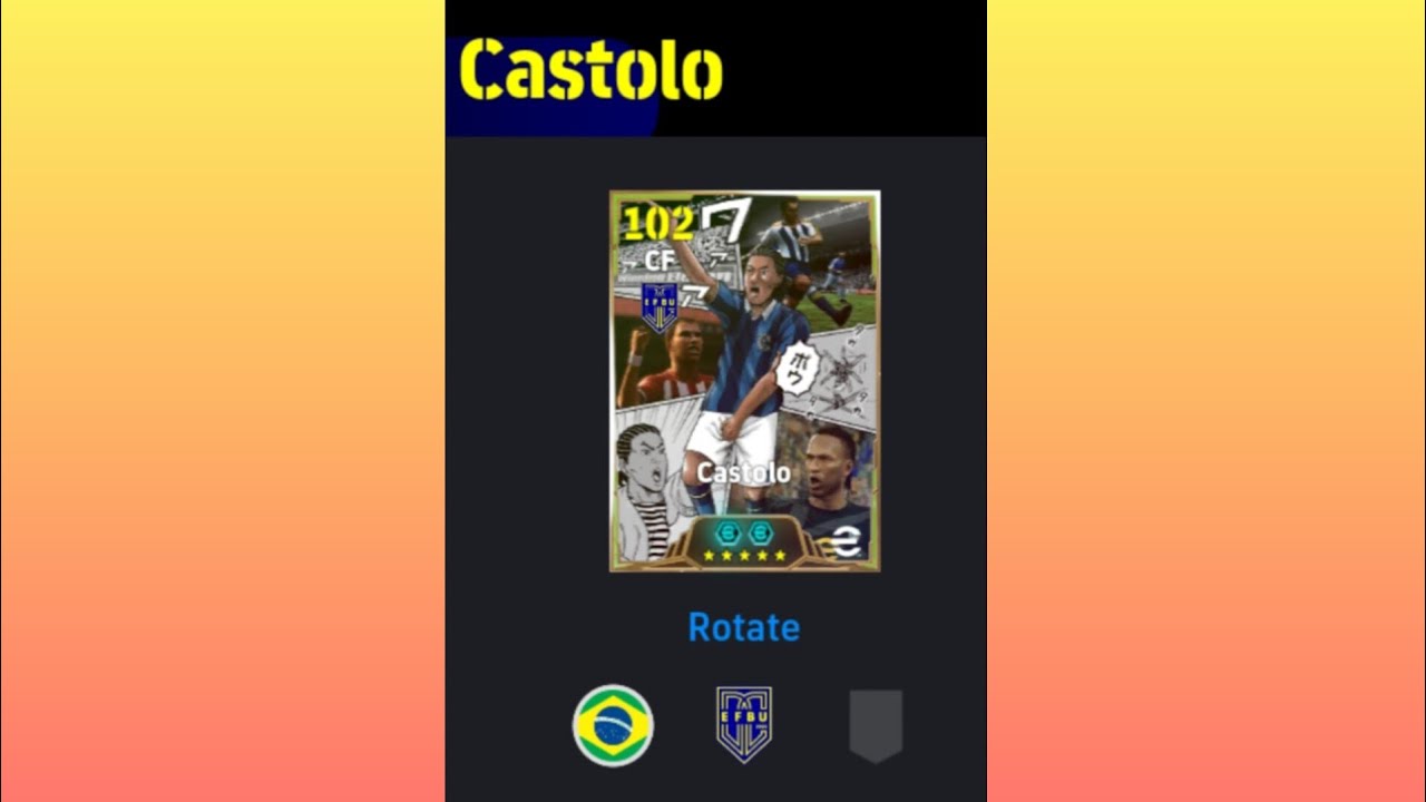 New epic 102 rated Castolo best stats training guide.#efootball 