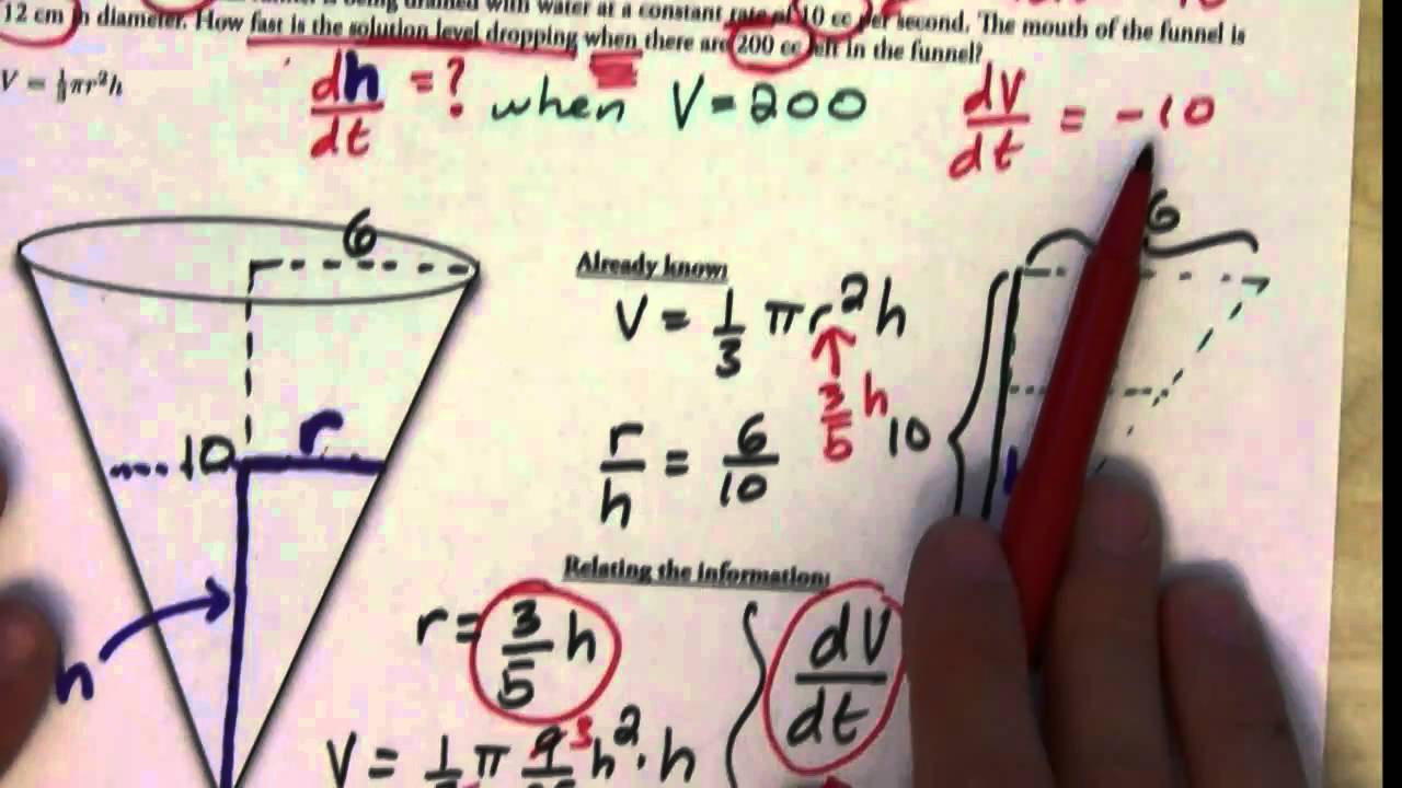 Related Rate Cone Problem