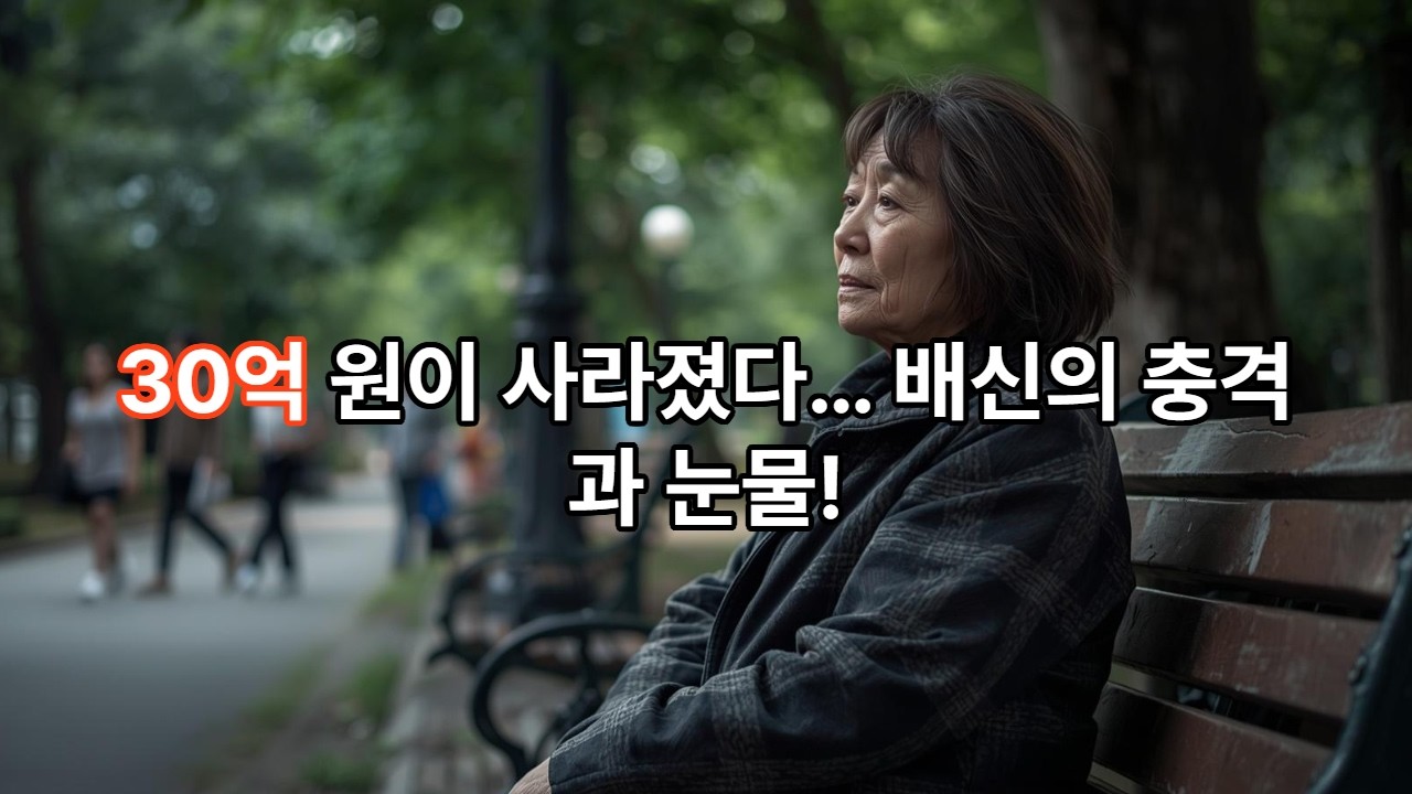 30억이사라졌다 배신의 충격과 눈물