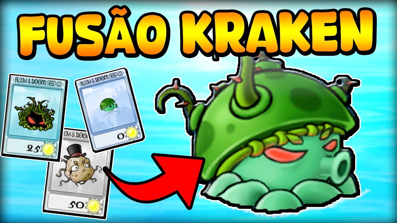 DESPERTEI A NOVA FUSÃO KRAKEN MONSTRO MARINHO NO PLANTS VS ZOMBIES FUSION (MUITO FORTE)