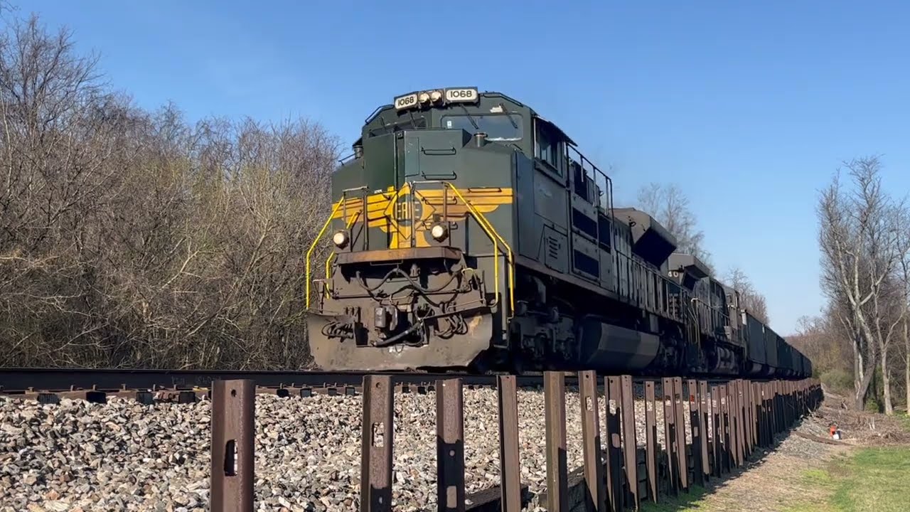 NS Erie Railroad Heritage Unit Leads a Loaded Coal Train