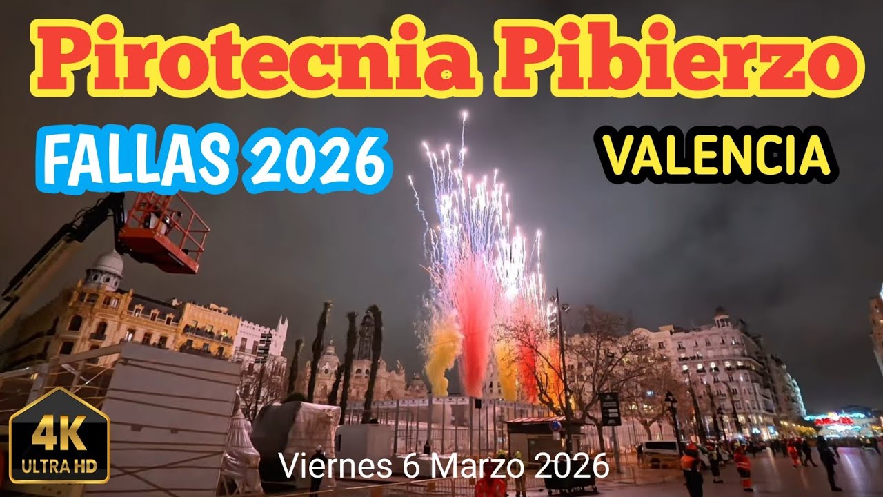 Castillo de fuegos artificiales Pirotecnia Pibierzo Fallas 2026 #Valencia #Fallas26 #Pirotecnia 