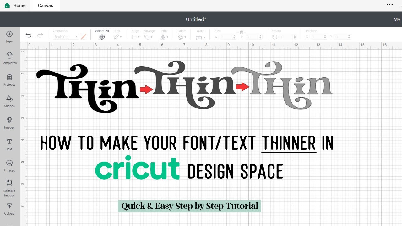 How To Make A Font Thinner In Cricut Design Space - How to make your text thinner in Design Space
